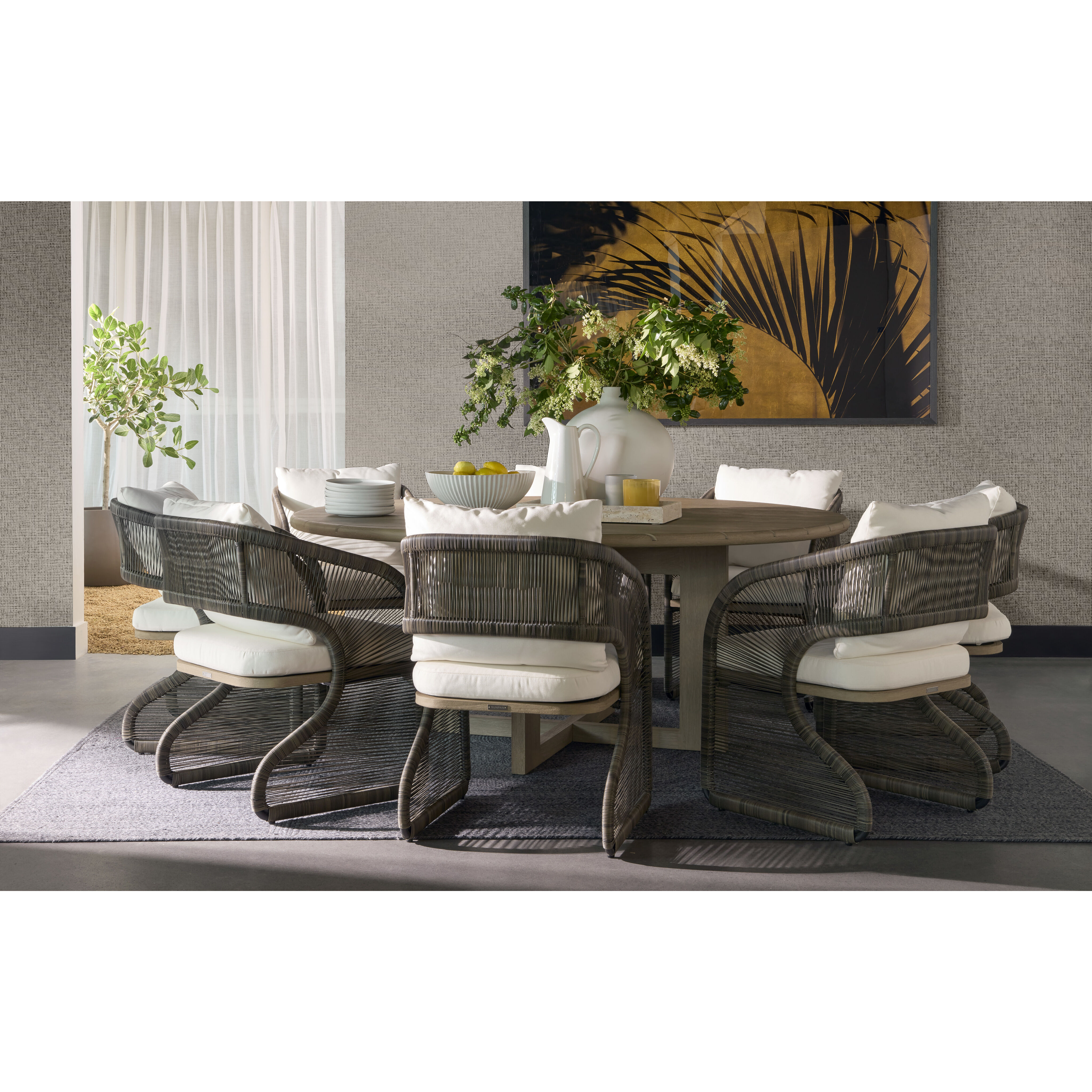 Toulon Stinson Cream Outdoor Dining Chair